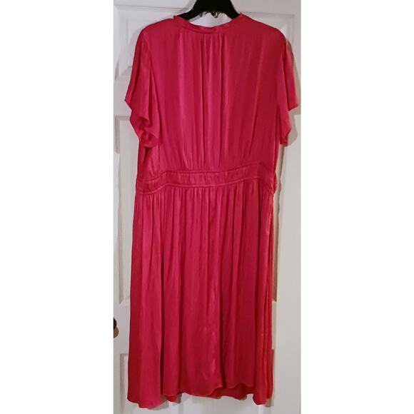 Lane Bryant Flutter Sleeve Luxe Satin Neckline w/Options Womens 22 Pockets NWT - Picture 11 of 12